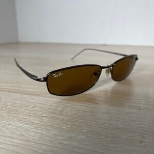 Ray-Ban RB3198 014 Sunglasses READ Brown Metal Flex Hinge 55-18 Made in Italy
